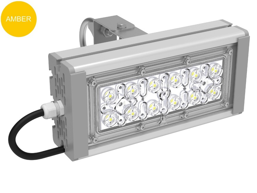 LED светильник монохром архитектурный 30вт SVT-STR-M-30W AMBER желтый