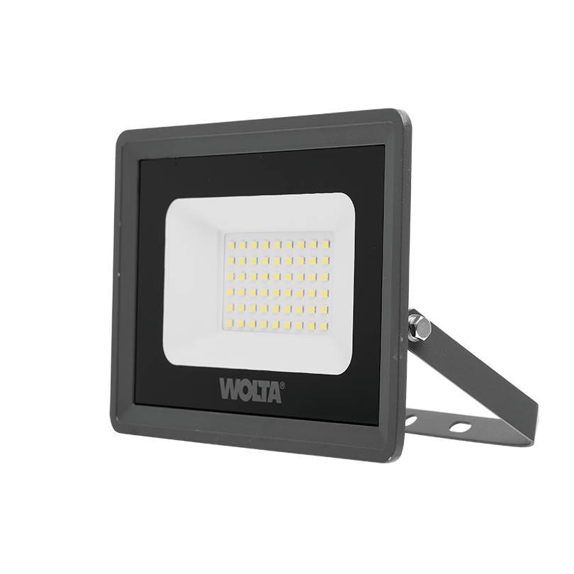 Светодиодный прожектор 50вт Wolta WFL-50W/06, 5500K, 50 W SMD, IP 65,цвет серый, слим