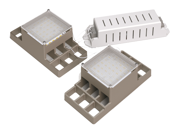 LED светильник для потолков Грильято 86x86мм 33вт Атон АТ-ДВО-07-33-24-Х микропризма 4000K