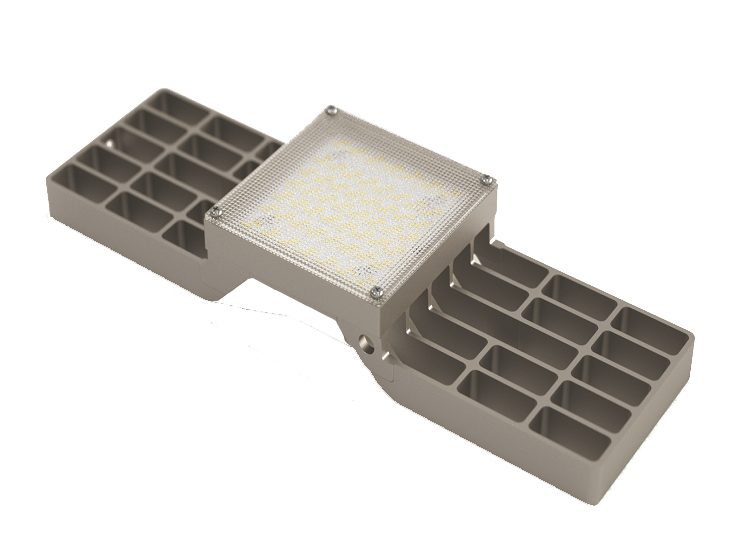 LED светильник для встраиваемого монтажа в потолки Грильято 100x100 АТОН серии Альбатрос 33вт 5000К АТ-ДВО-07-33-35 прозрачный рассеиватель