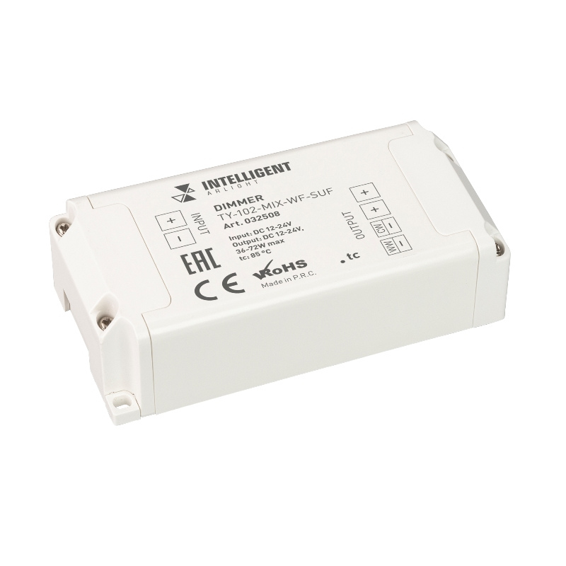 INTELLIGENT ARLIGHT Диммер TY-102-MIX-WF-SUF 12-24V WI-FI 433MHz 2x3A арт. 032508